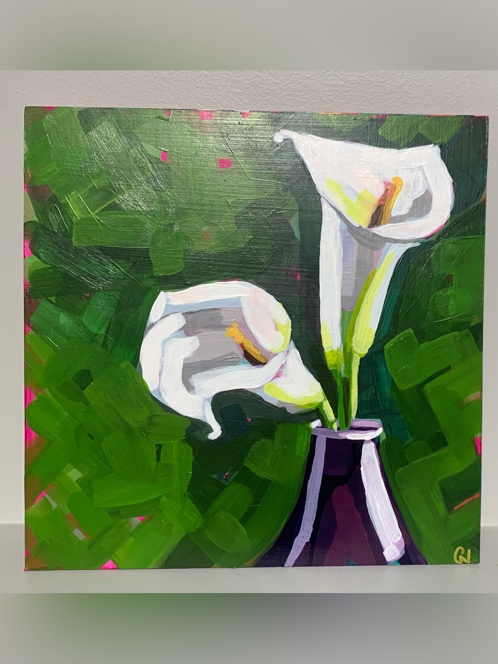 Hand-Painted White Calla Lily’s